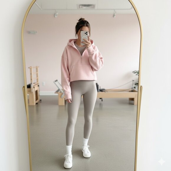 Lululemon Scuba Oversized Half-Zip Hoodie Strawberry Milkshake - Picture 2 of 6